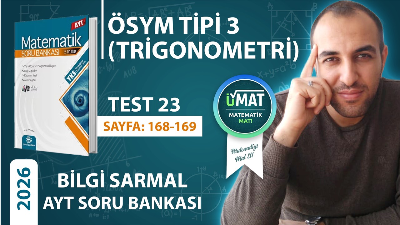 2026 BİLGİ SARMAL AYT MATEMATİK TRİGONOMETRİ TEST 23(ÖSYM TİPİ 3)