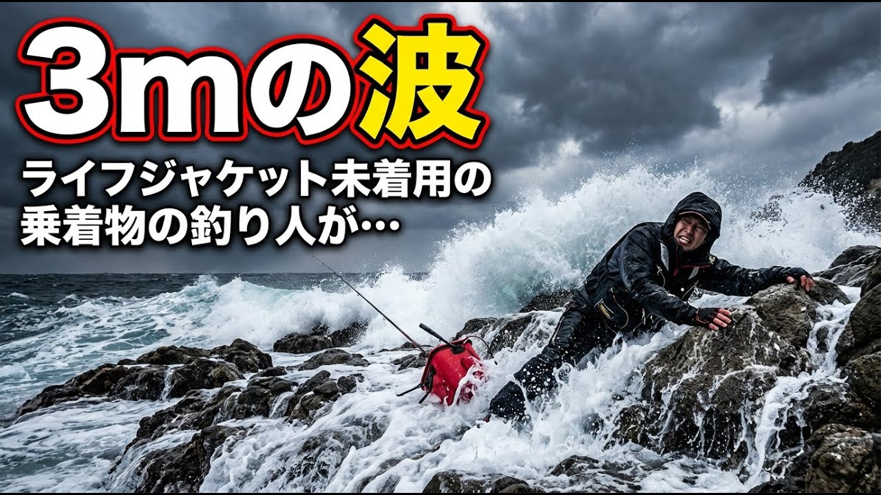 【冬の磯で突然の高波】「さっきまで穏やかだったのに」…波にさらわれた釣り人