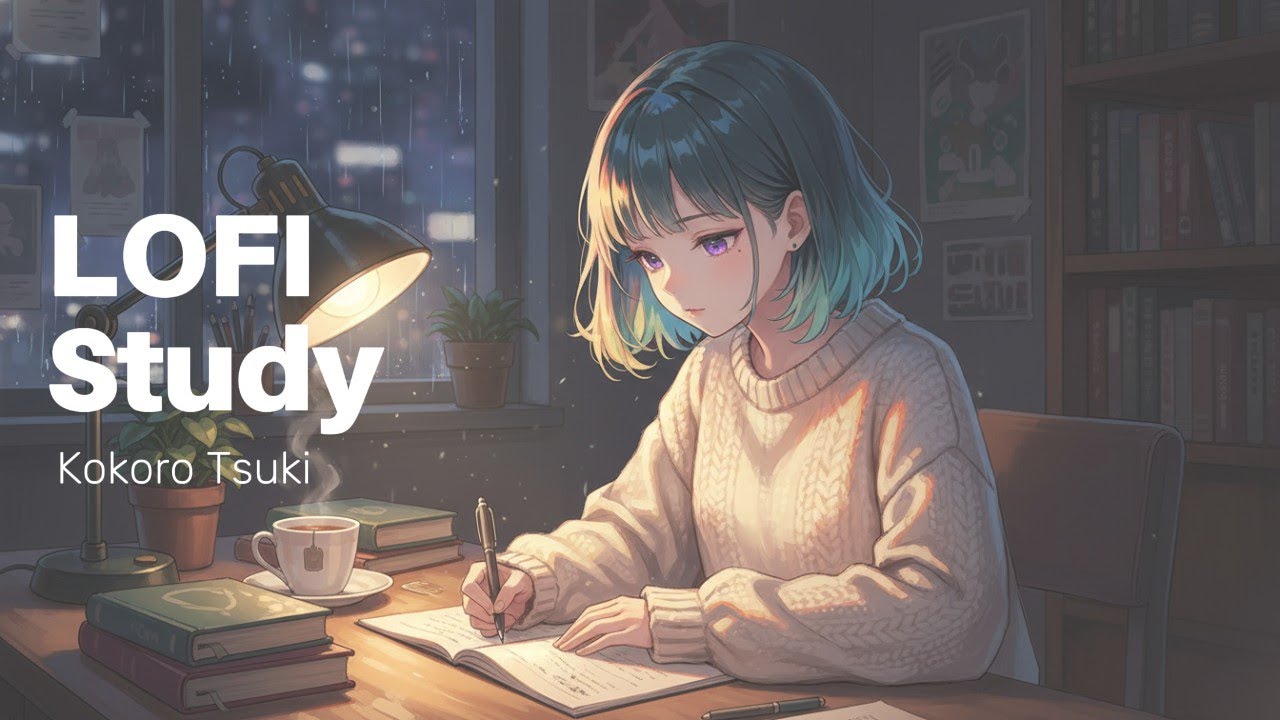 Lofi Study Beats 📖 Deep Focus & Work Music | Midnight Desk with Kokoro Tsuki