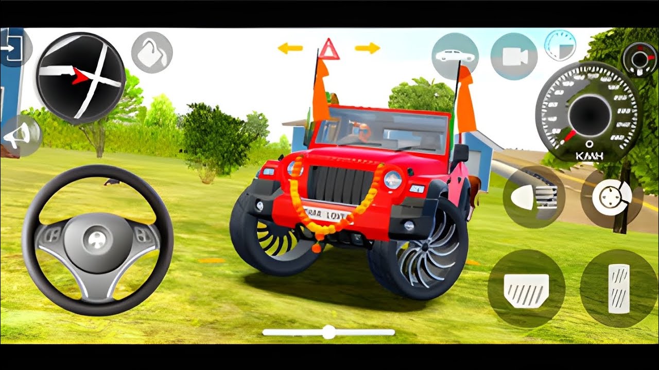 Modified Mahindra Thar😈Games:Indian Red Thar (Gadi Wala Games)Car Game Android Game -
