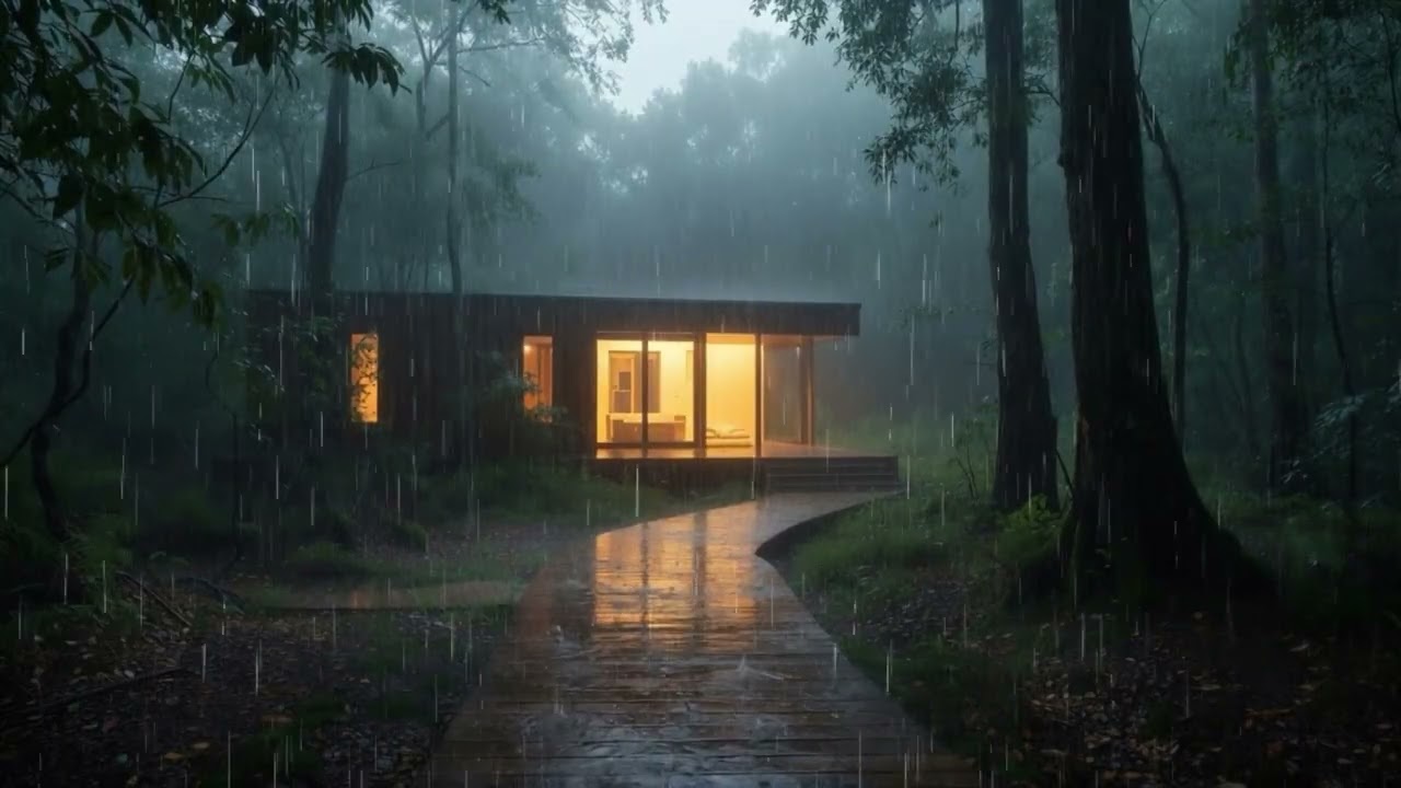 Night Forest Rain Sounds for Deep Sleep | Stress Relief & Calm Night Sounds