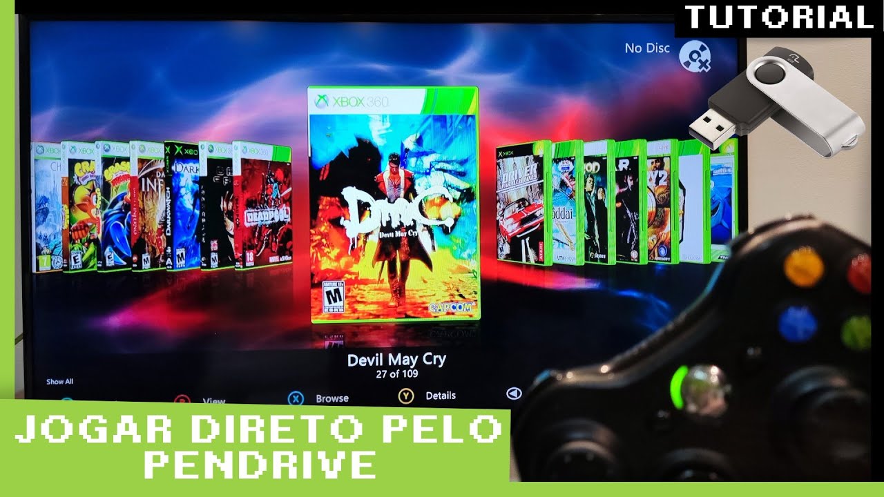 Como rodar jogos no Xbox 360 direto pelo pendrive ou HD externo