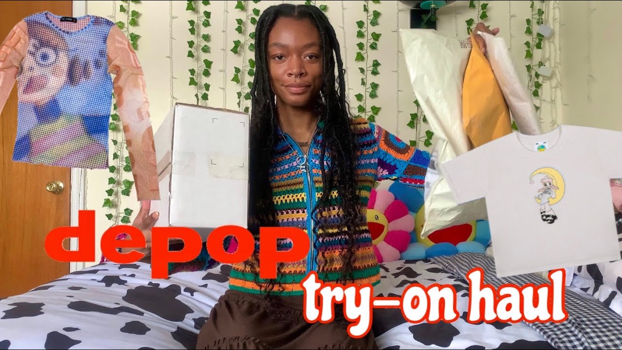 depop & online thrift try on haul