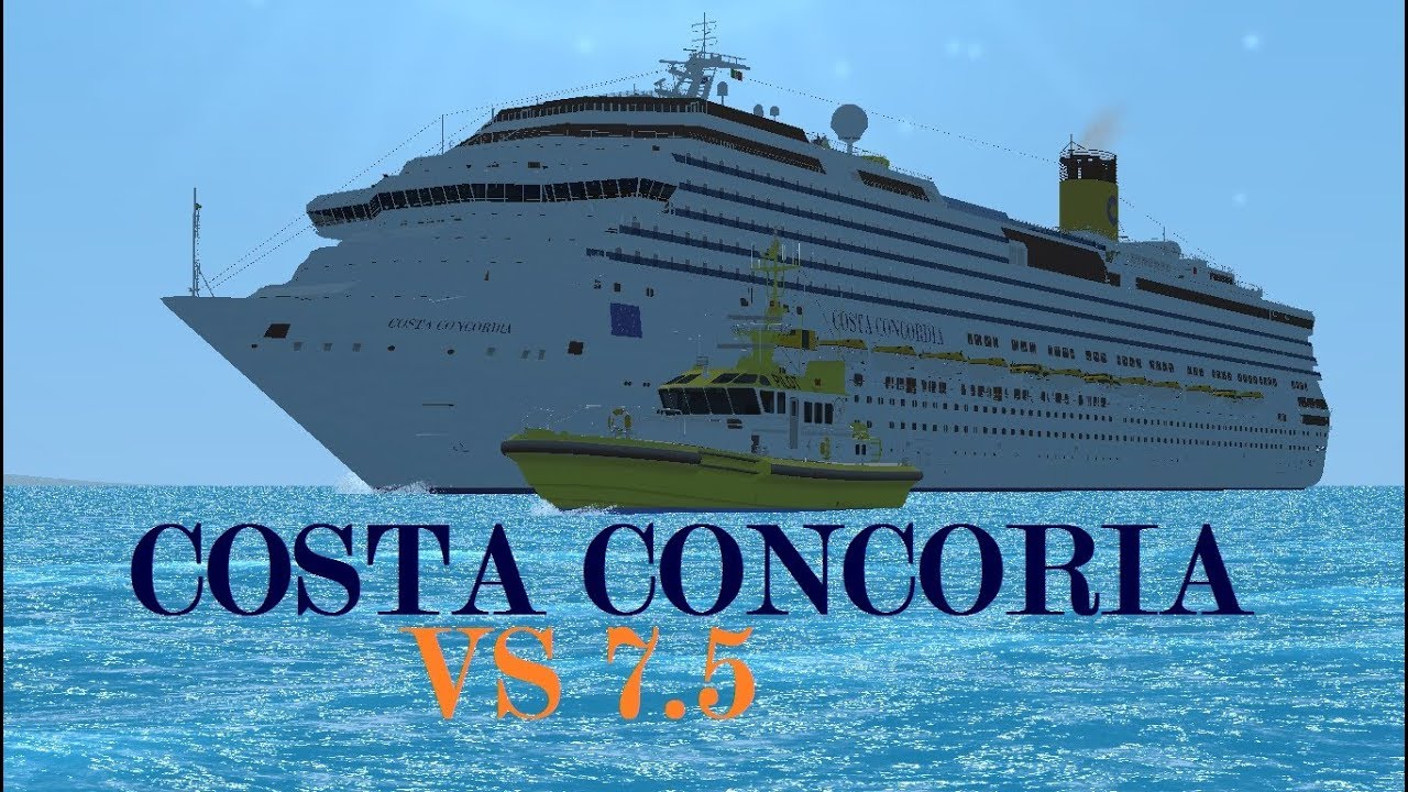 Costa Concordia zarpa de Palma de Mallorca. VS 7.5
