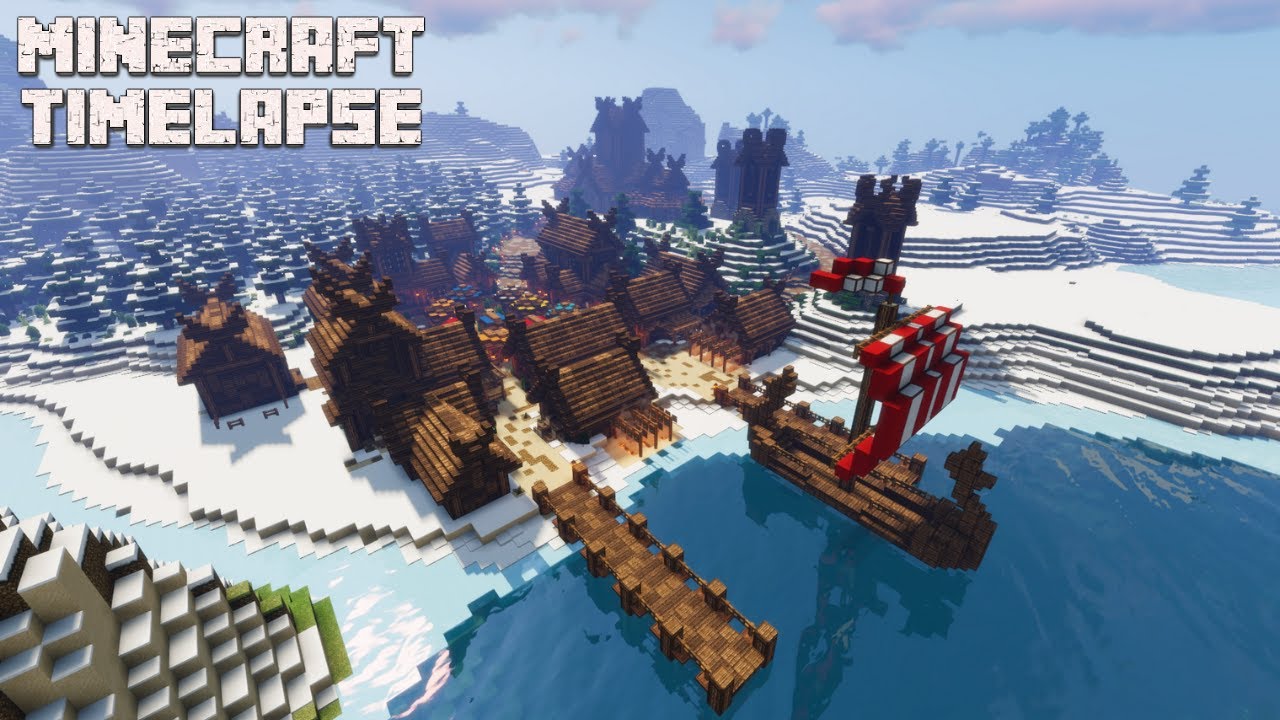 Minecraft Timelapse | Village Viking [World Download]