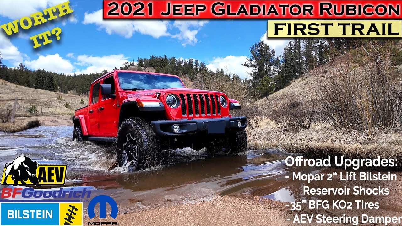 First Offroad Test | 2021 Jeep Gladiator Rubicon Build | 2" Mopar Bilstein Reservoir Lift | 35" KO2s