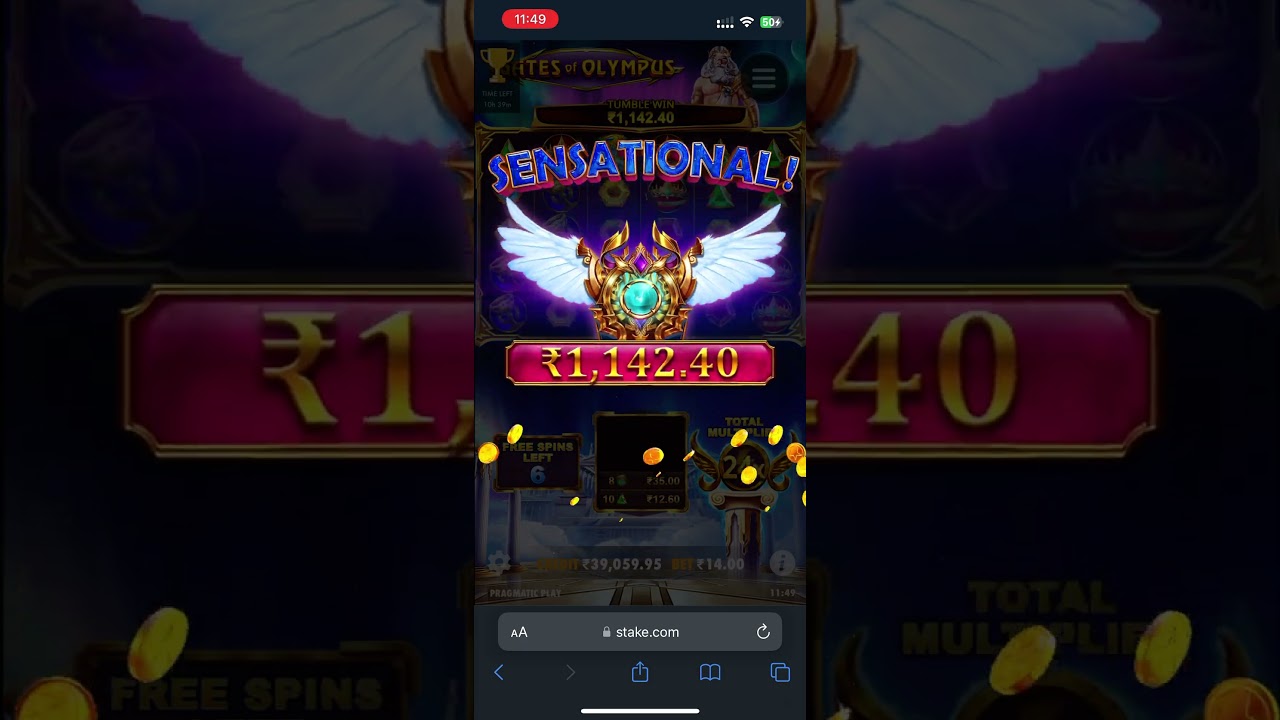 Gates of Olumpus INR gameplay.. Good Returns #slots #stakeindia #stake #onlinegamblingindia
