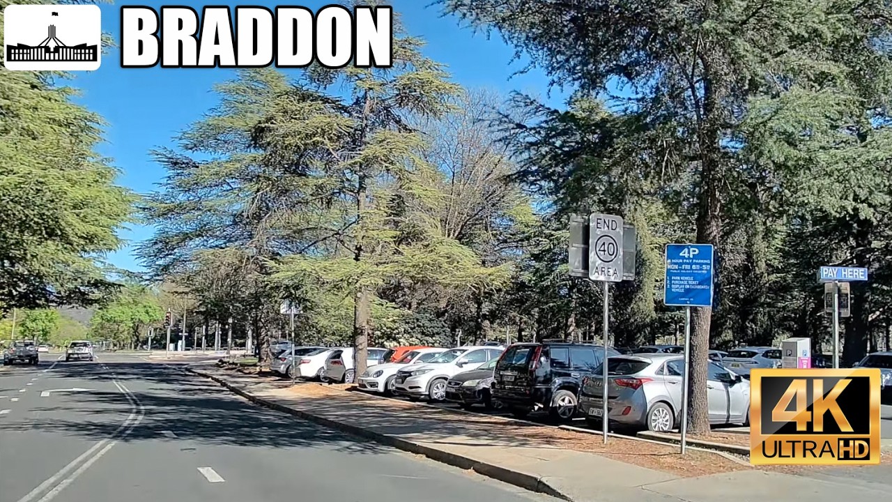 4K Canberra drive: Around Braddon, including Haig Park