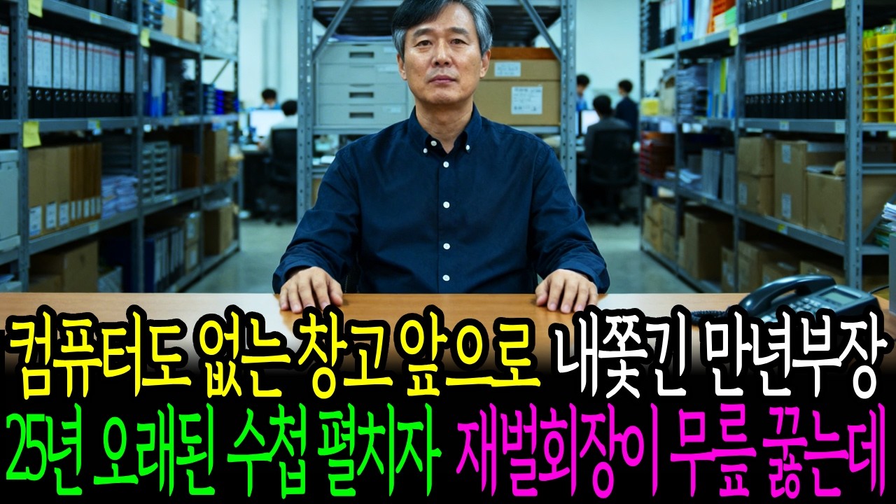 컴퓨터도 없는 창고 옆으로 내쫓긴 만년 부장 25년 오래된 수첩 펼치자 재벌회장이 무릎꿇는데…#감동사연 #인생사연 #오디오북 #사연라디오