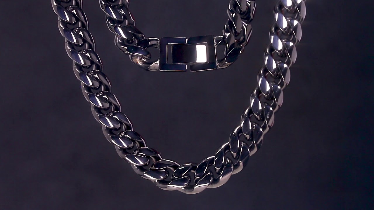 10mm Miami Cuban Link Chain in Black Gold