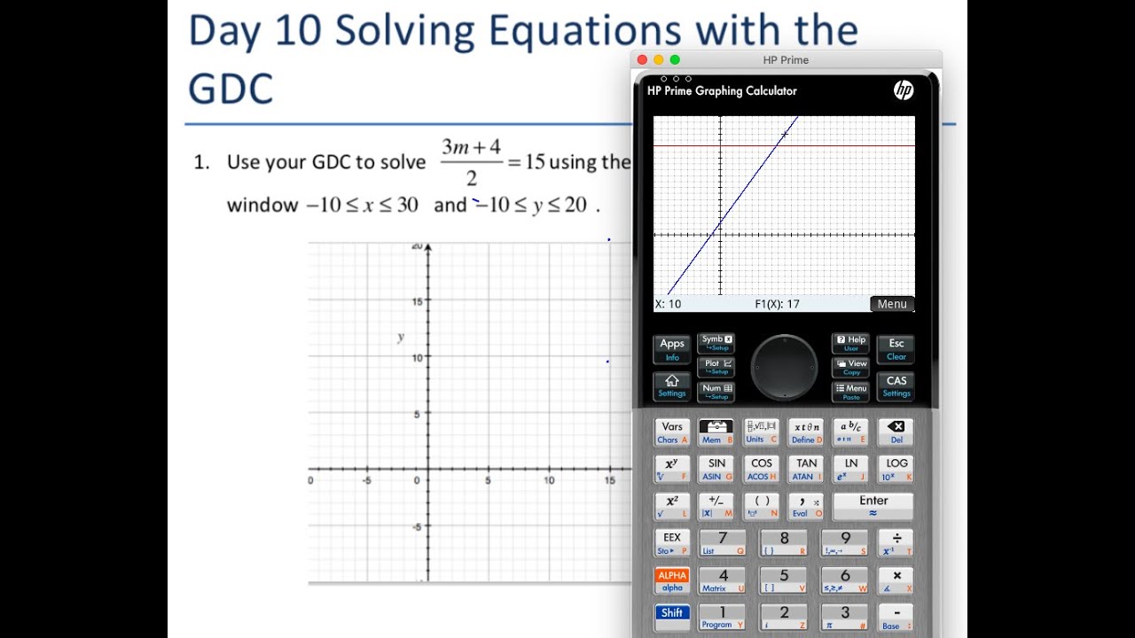 Solving Equations with an HP Prime Calculator