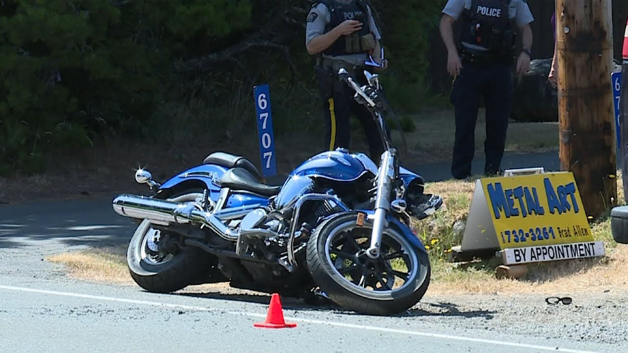 Motorcyclist airlifted to hospital following crash near Buckley Bay