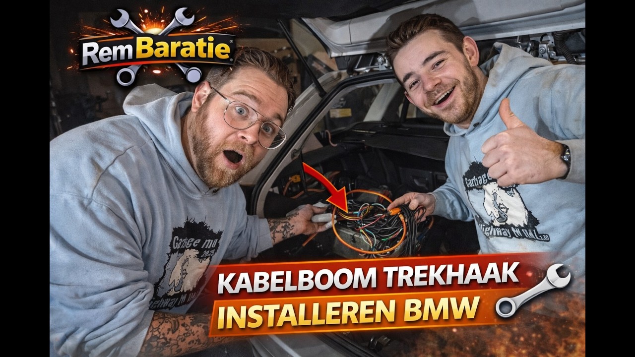 Trekhaak kabelboom aanleggen op BMW E91 (stap voor stap)