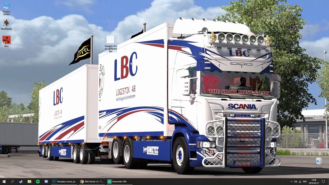 [ETS2 v1.35] How to make your own sticker for all trucks