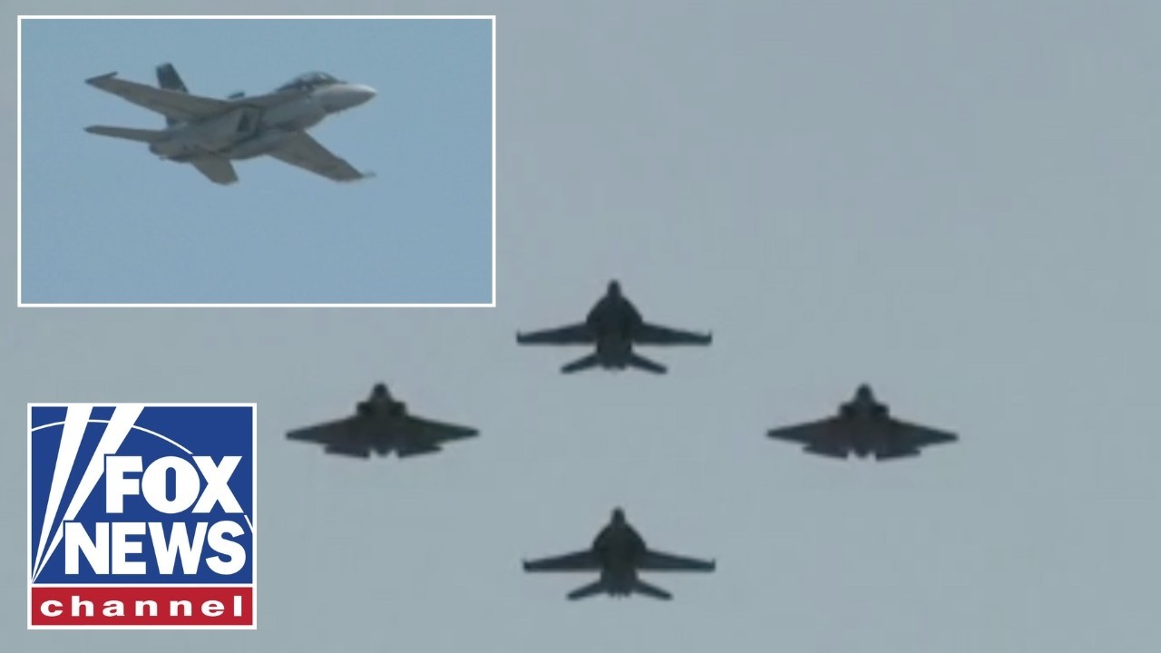 &lsquo;Matched by none&rsquo;: US Navy fighter jets fly over Washington, DC
