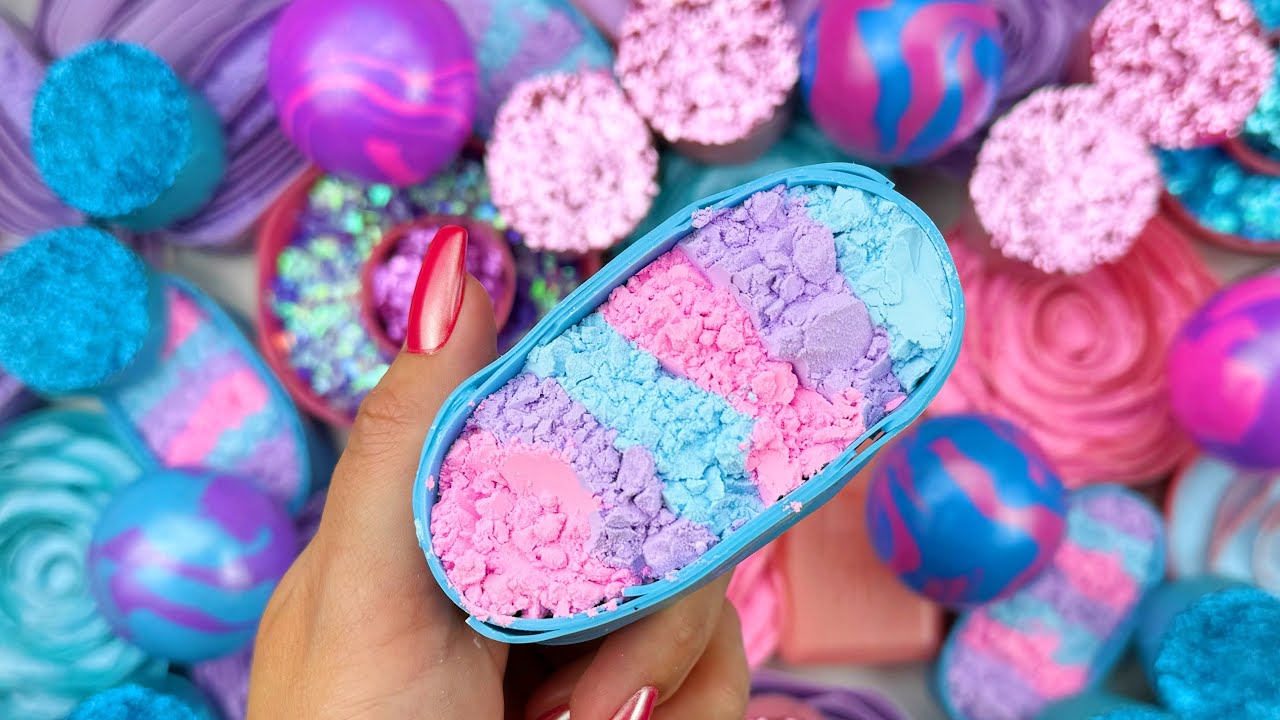 FOAM STARCH&GLITTER(4K)★Soap boxes★Cutting cubes★Clay cracking★