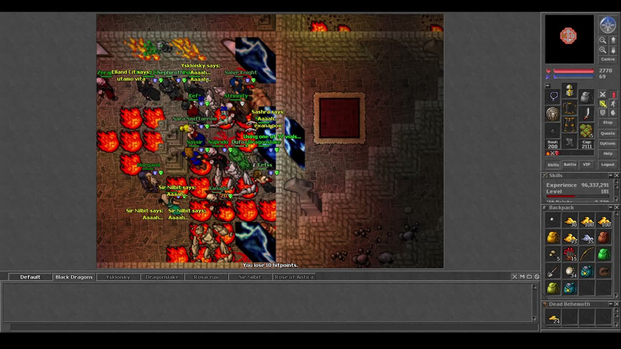 FIRST FERUMBRAS(npc) Killed in Tibia - Sashra (Antica 2006 7.81)