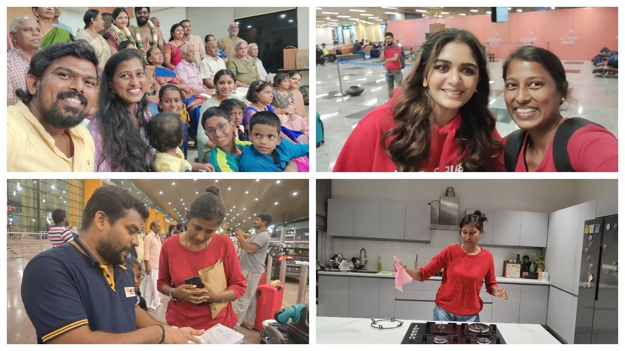 valaikaapu for 2 Thambees wife/ Met Aditi Shankar/Packing for our international trip