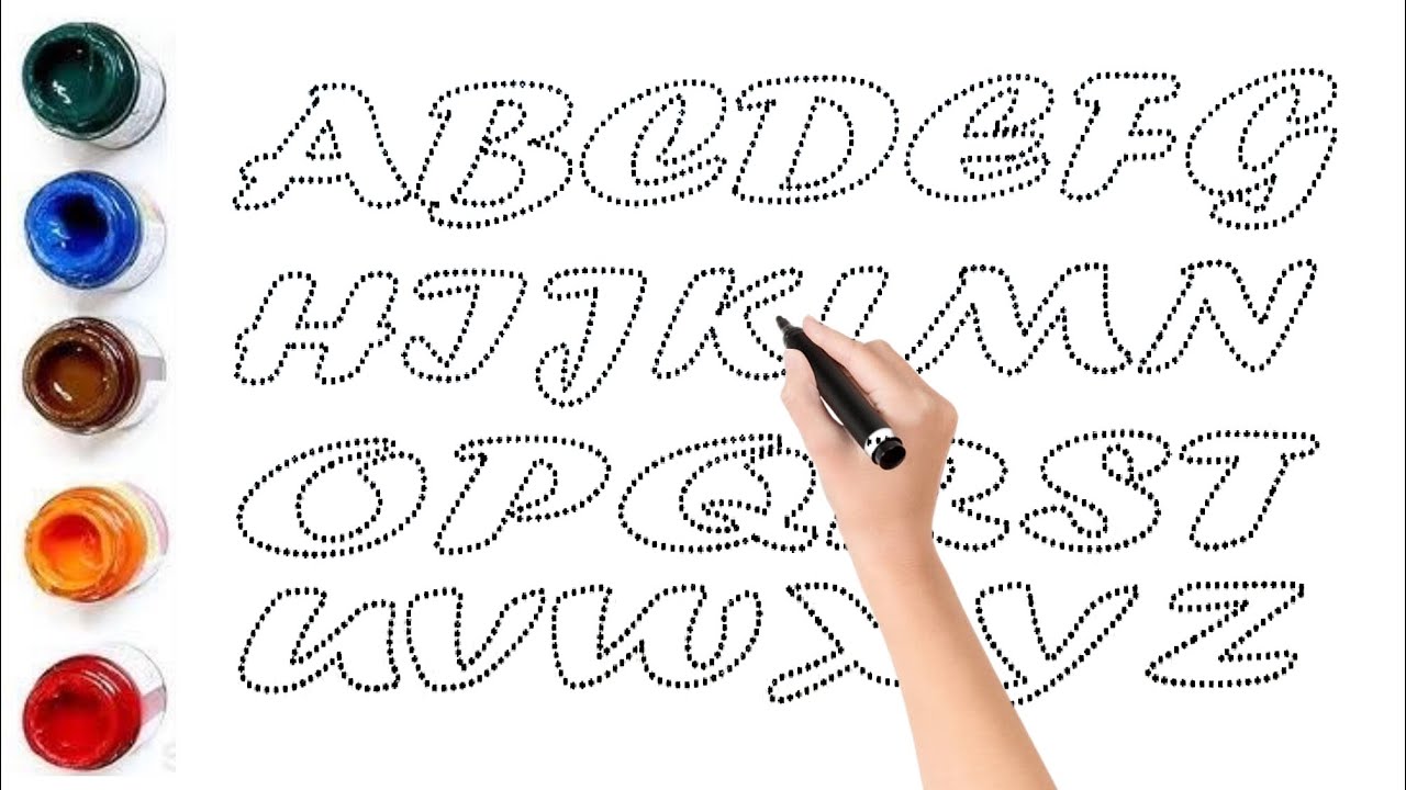 Kids Learn To Draw and Paint Alphabet Capital Letters A To Z For Kids /Easy ABC Painting For Kids 