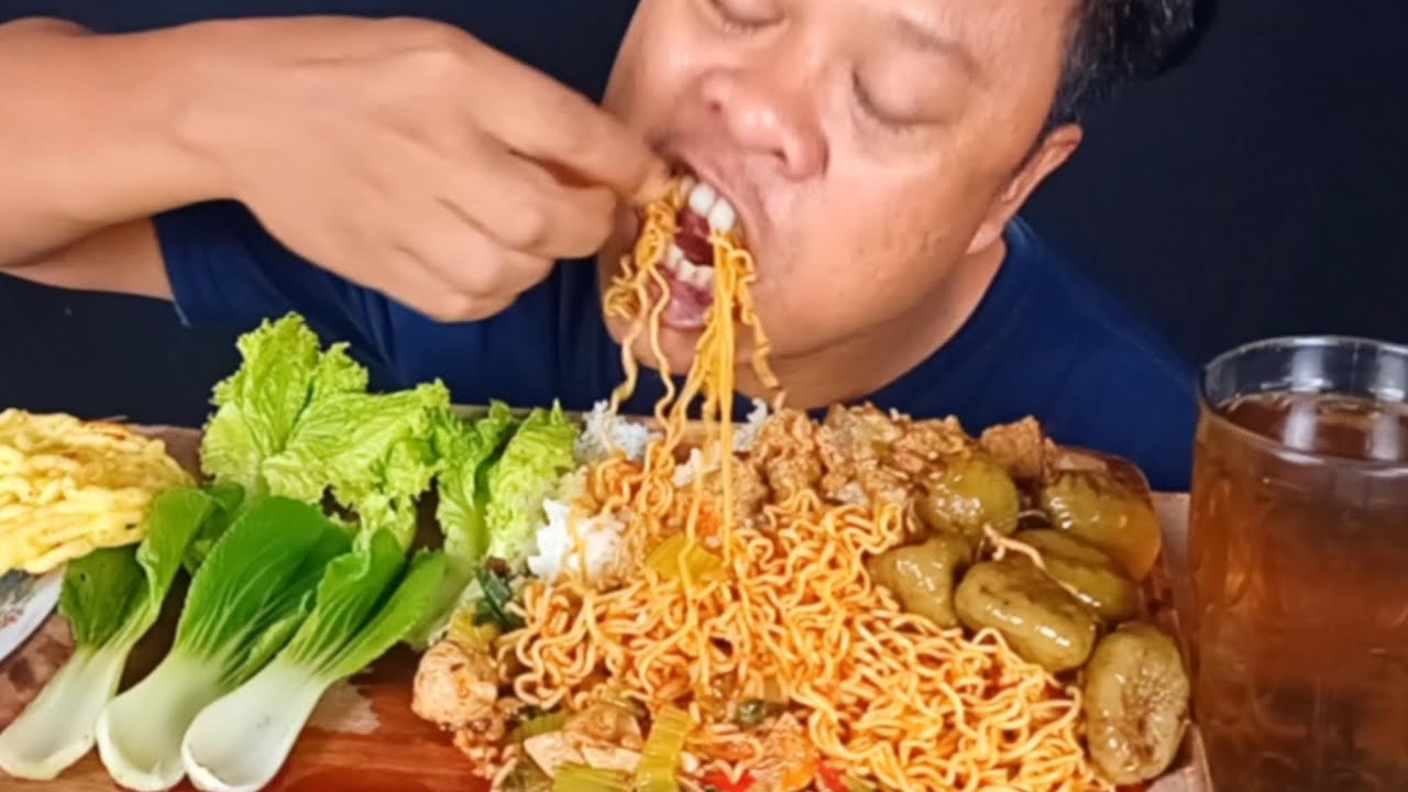 PERUT PANAS,LAMBUNG MENJERIT⁉️..CABE GENDOT MIE GORENG AYAM GEPREK,ONGSENG OCOM,DAN SAYURAN MENTAH