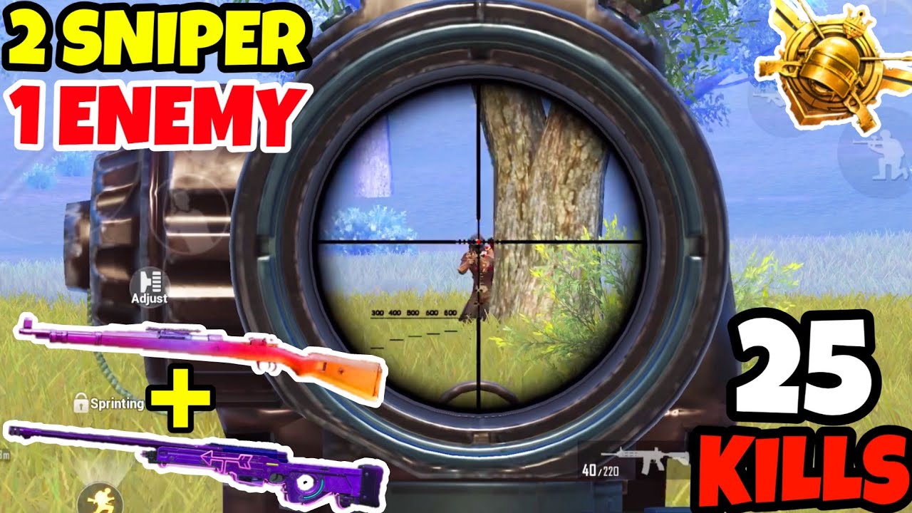 Double SNIPER Awm + Kar98k vs The Last Enemy in PUBG Mobile • (25 KILLS) • PUBGM (HINDI)
