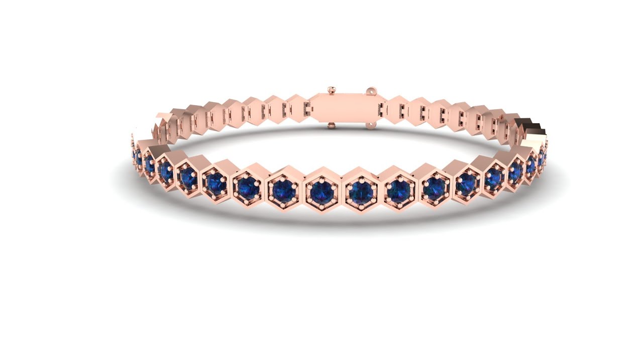 ||Making of Tennis Bracelet in Matrix9 ||Bracelet Tutorial ||Hexagon Tennis Bracelet ||3d Modeling