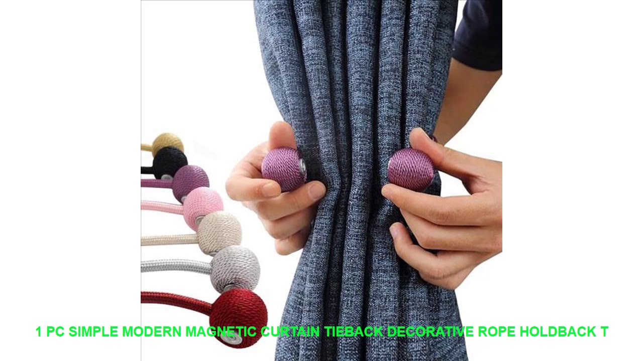 1 PC Simple Modern Magnetic Curtain Tieback Decorative Rope Holdback T