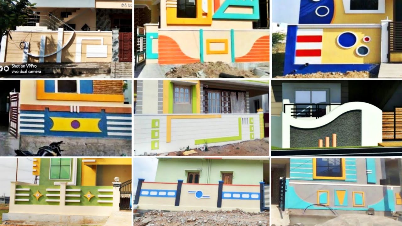 Part 2 Latest Compound Wall Design Boundary Wall Design Pictures // Village Construction