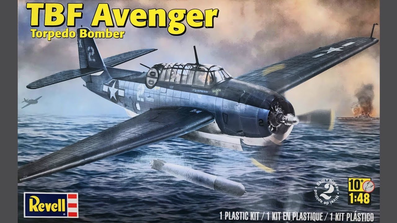 1/48 Revell/ Monogram TBF Avenger Полная сборка, обе версии с наклейками!