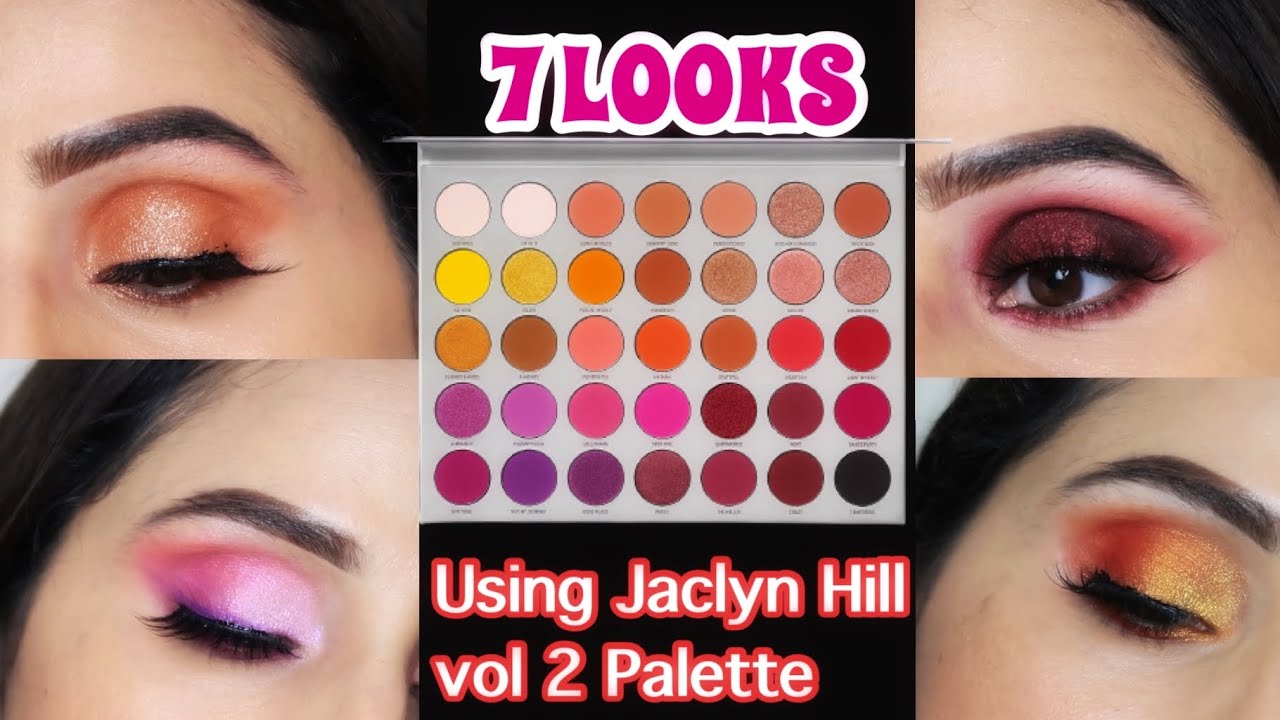 7 Looks 1 Eyeshadow Palette Morphe Jaclyn hill Vol 2 || Beginners Makeup