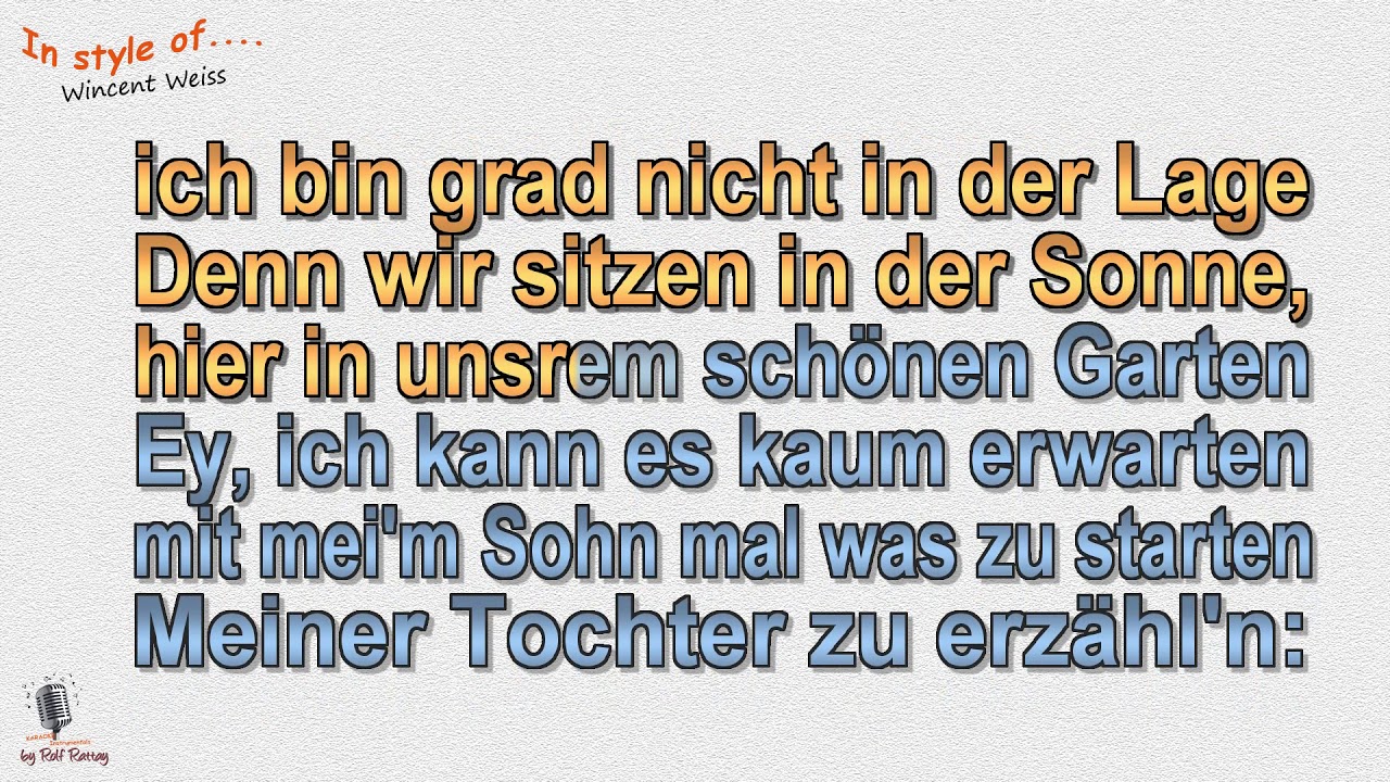 Wincent Weiss - Kaum erwarten - Instrumental und Karaoke by rolf rattay