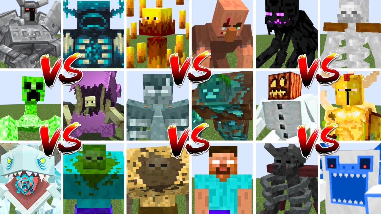 ALL MOBS BATTLE ROYALE | Minecraft Mob Battle