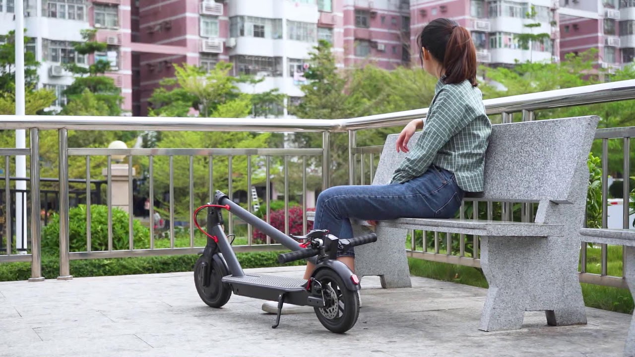 Electric Scooter with  8.5 inch black and Portable Folding Design - iHoverboard