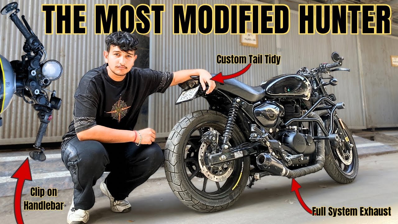RE HUNTER 350 MODIFIED into CAFE RACER | Cost -1.5Lakh’s | 88/365 ​⁠@BikeBone21