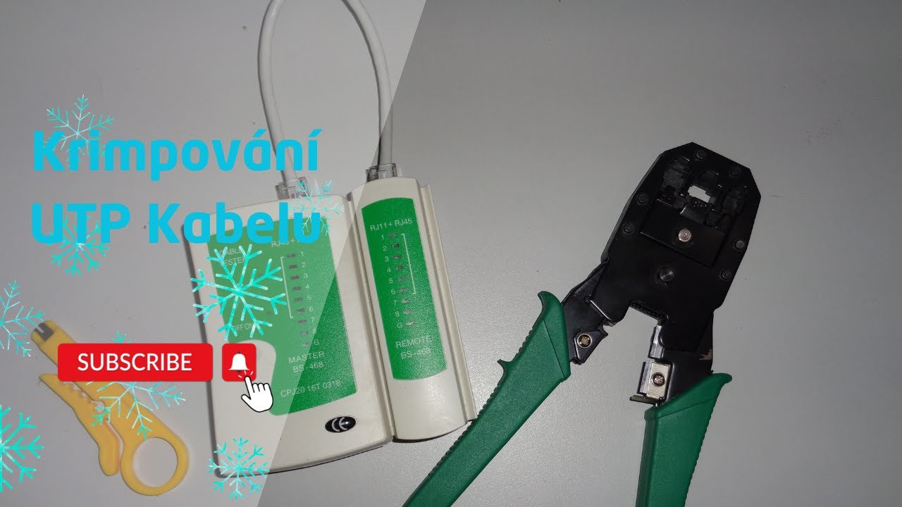 Krimpování cat 5e UTP kabelu (T568B)