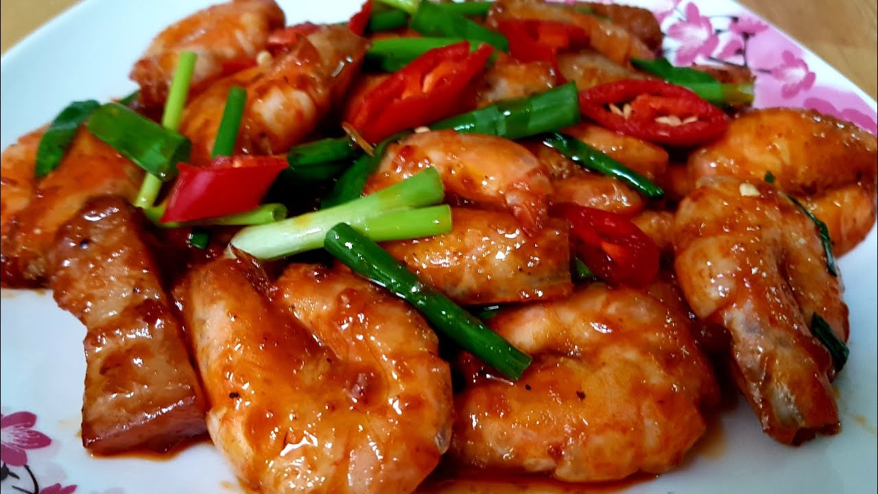 CÁCH LÀM TÔM RIM VỚI THỊT BA RỌI ĐẬM ĐÀ GIÒN NGỌT THƠM NGON