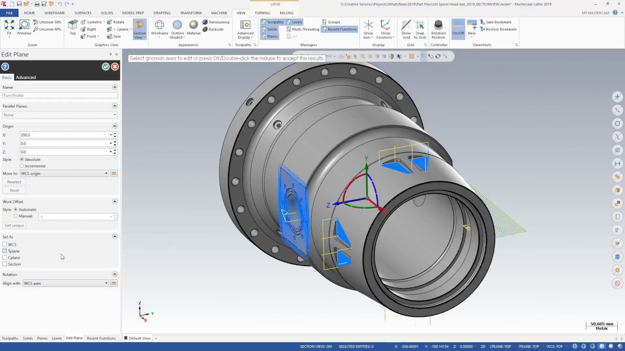 What's New in Mastercam 2019: Section View
