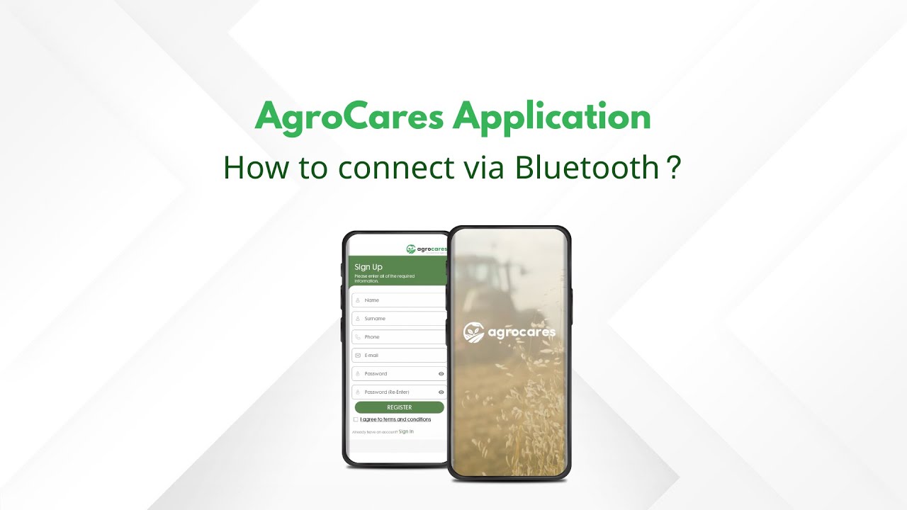 AgroCares Application | How to connect via Bluetooth?