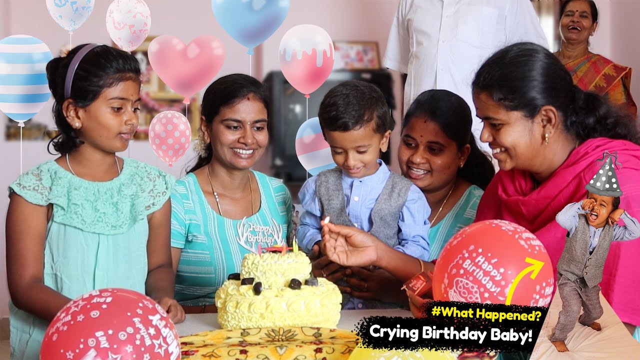 Magilanban 3rd Brithday Celebration! Surprise Athai's Home-made Cake!!