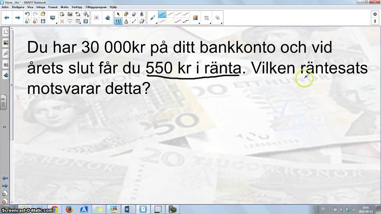 Ränta och räntesats med exempel