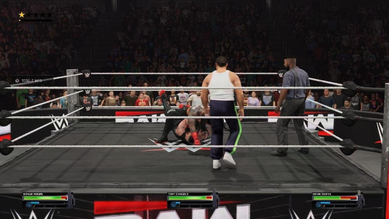 Roman Reigns vs Tony D'angelo vs Kevin Owens royal rumble qual