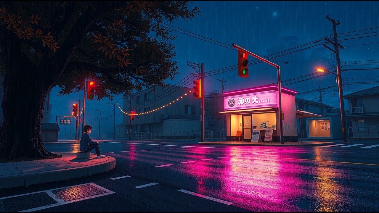 Calm Japanese Night 🌙 Lofi Hip Hop Beats for Sleep & Relax