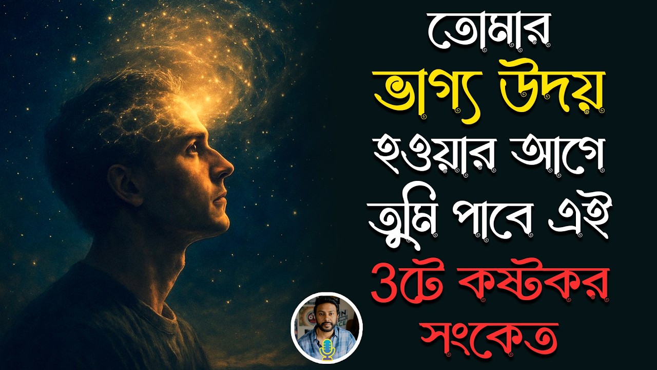 তোমার ভাগ্য উদয় হওয়ার আগে তুমি পাবে এই 3টে কষ্টকর সংকেত | bengali motivation video