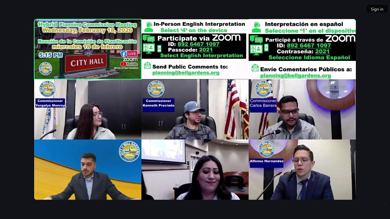 Bell Gardens Commission Meeting