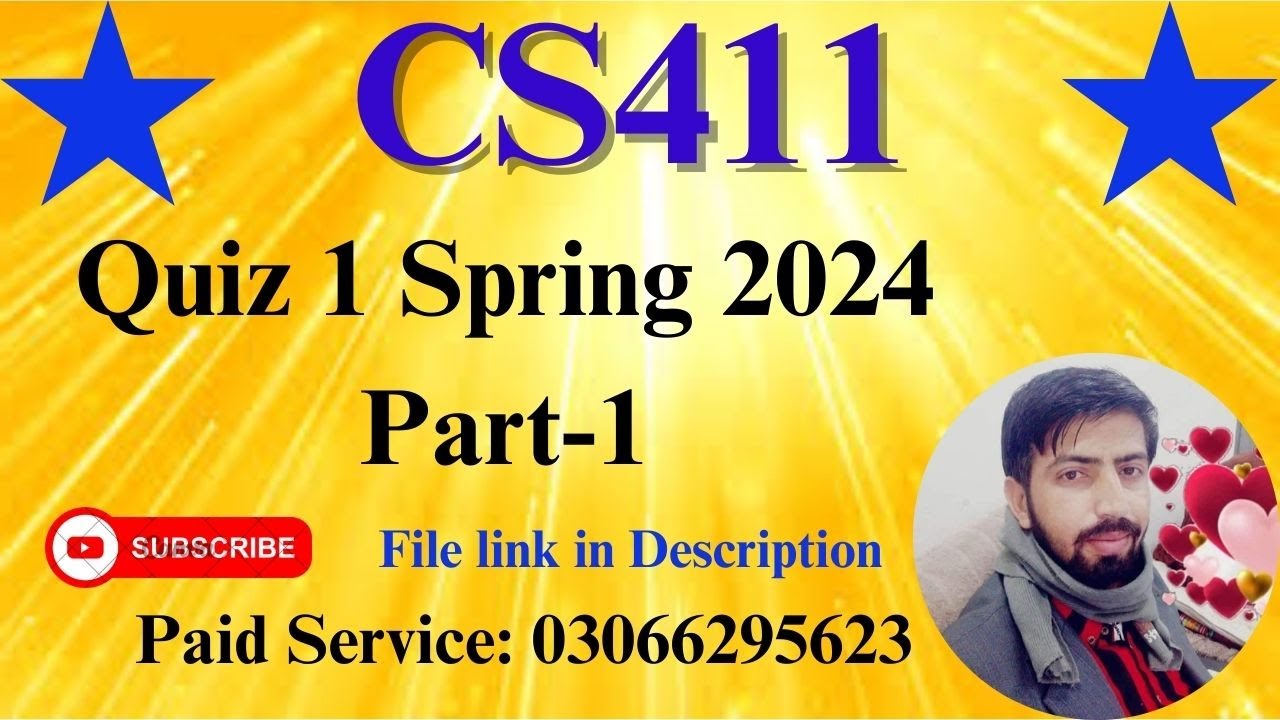 CS411 Quiz 1 by VU Stars, VU KMS