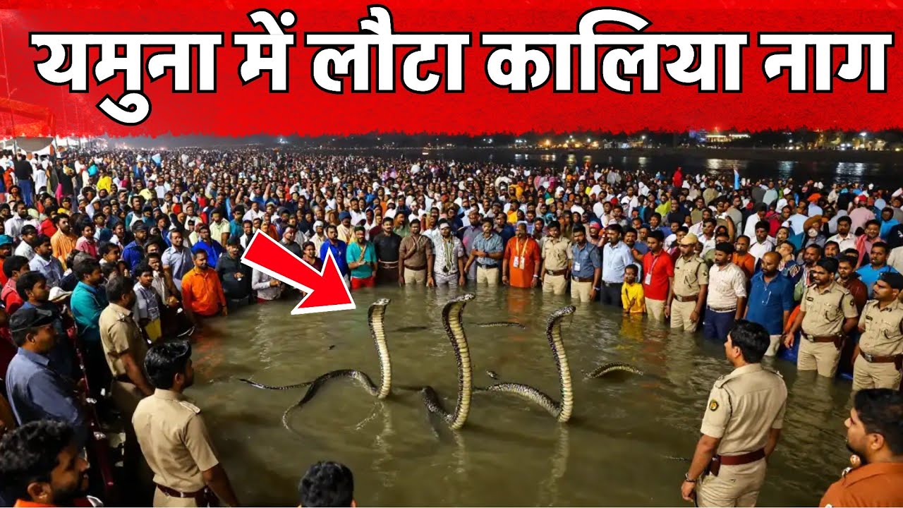यमुना में लौटा कालिया नाग? 😱 वृंदावन की उस रात लोगों ने डर नहीं… हाथ जोड़ लिए | @miracleyatra 