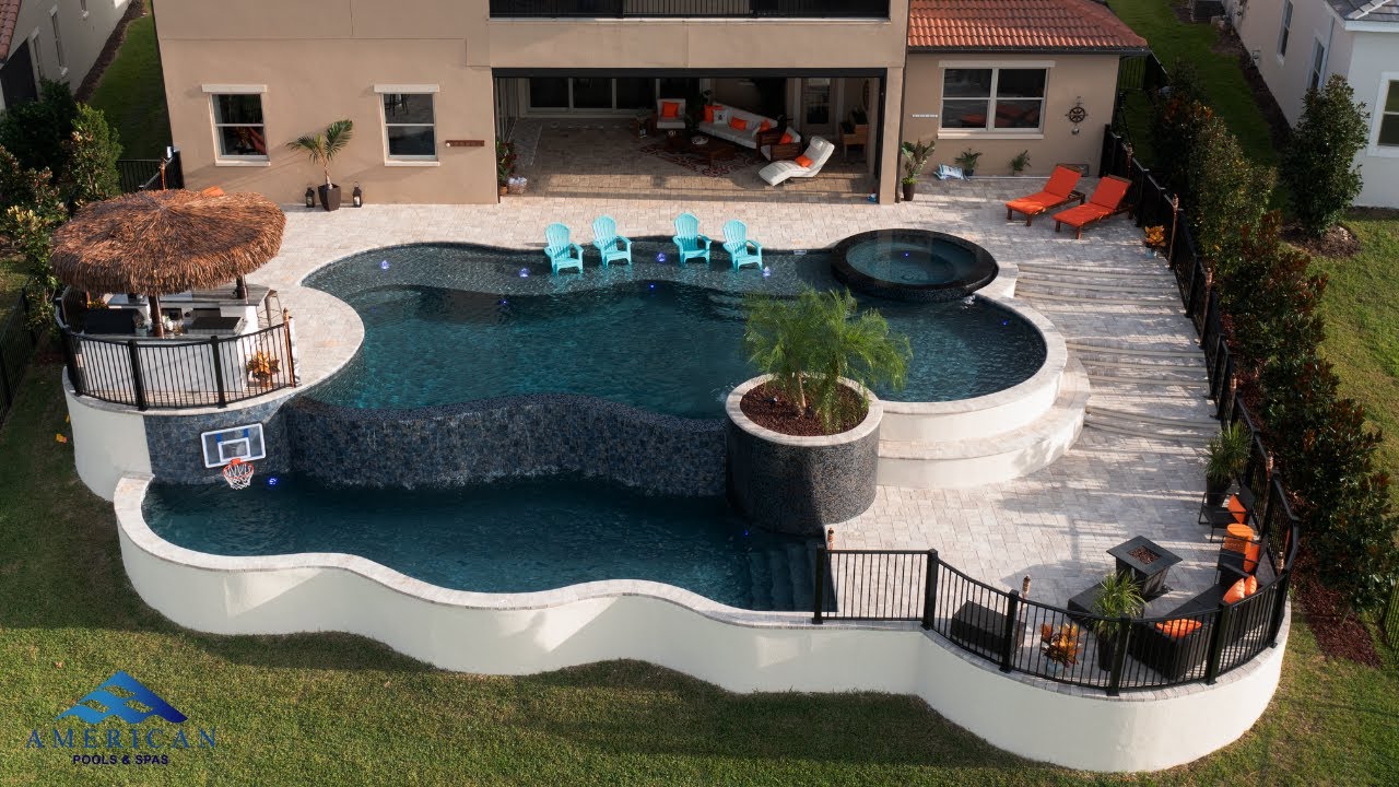 Custom Infinity Edge Pool and Spa in Winter Garden, FL | American Pools & Spas