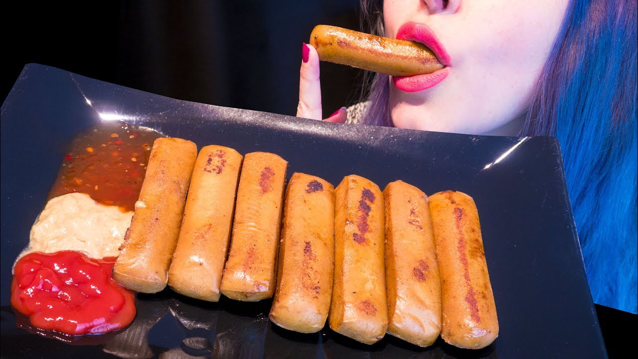 ASMR: Hearty Fried Sausages & Dipping | German Bratwurst 🌭 ~ Relaxing Eating Sounds [No Talking|V] 😻