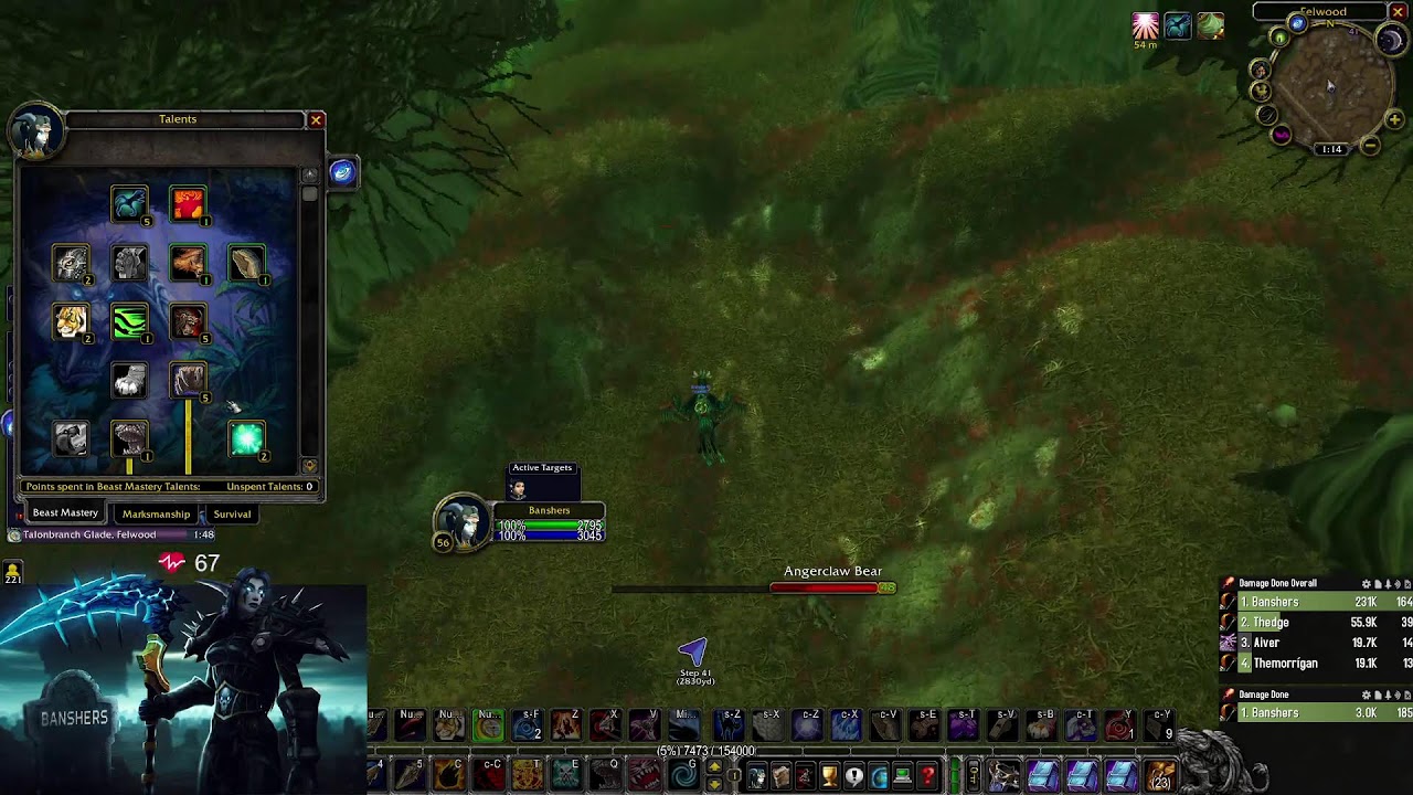 Beta +15 World Tour then TBC Leveling 53-56 (4106 io, 8/8M Hunter)