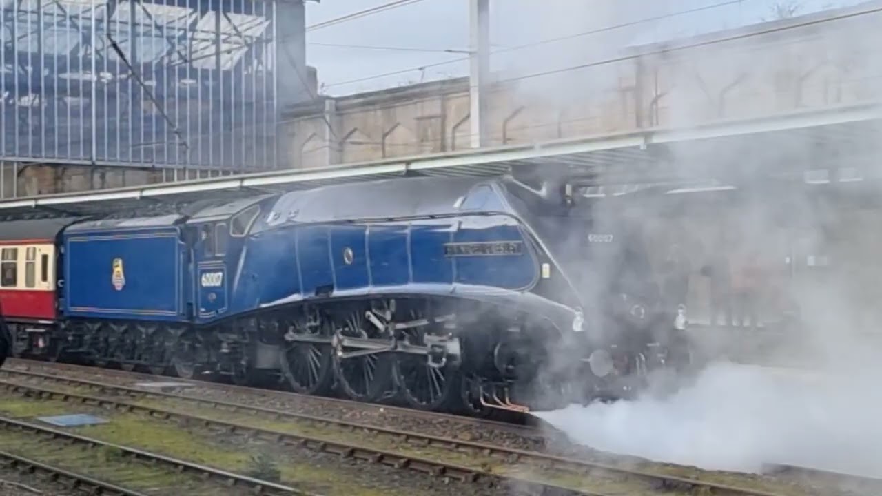 Ex LNER A4 Sir Nigel Gresley departs Carlisle 11/03/26 with the Cumbrian Mountaineer charter.